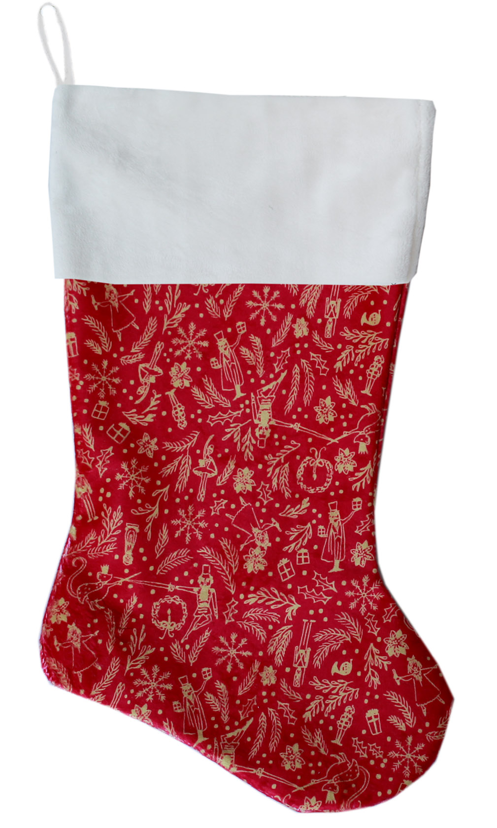 Red Holiday Whimsy Christmas Stocking